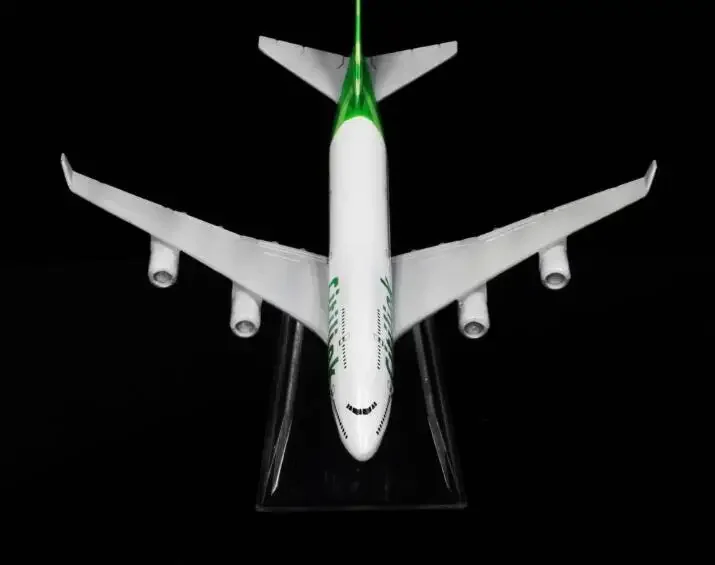 1:400 16cm Indonesia Citilink Green Boeing 747 Metal Airplane Model Office Decoration Toy Gift Idea