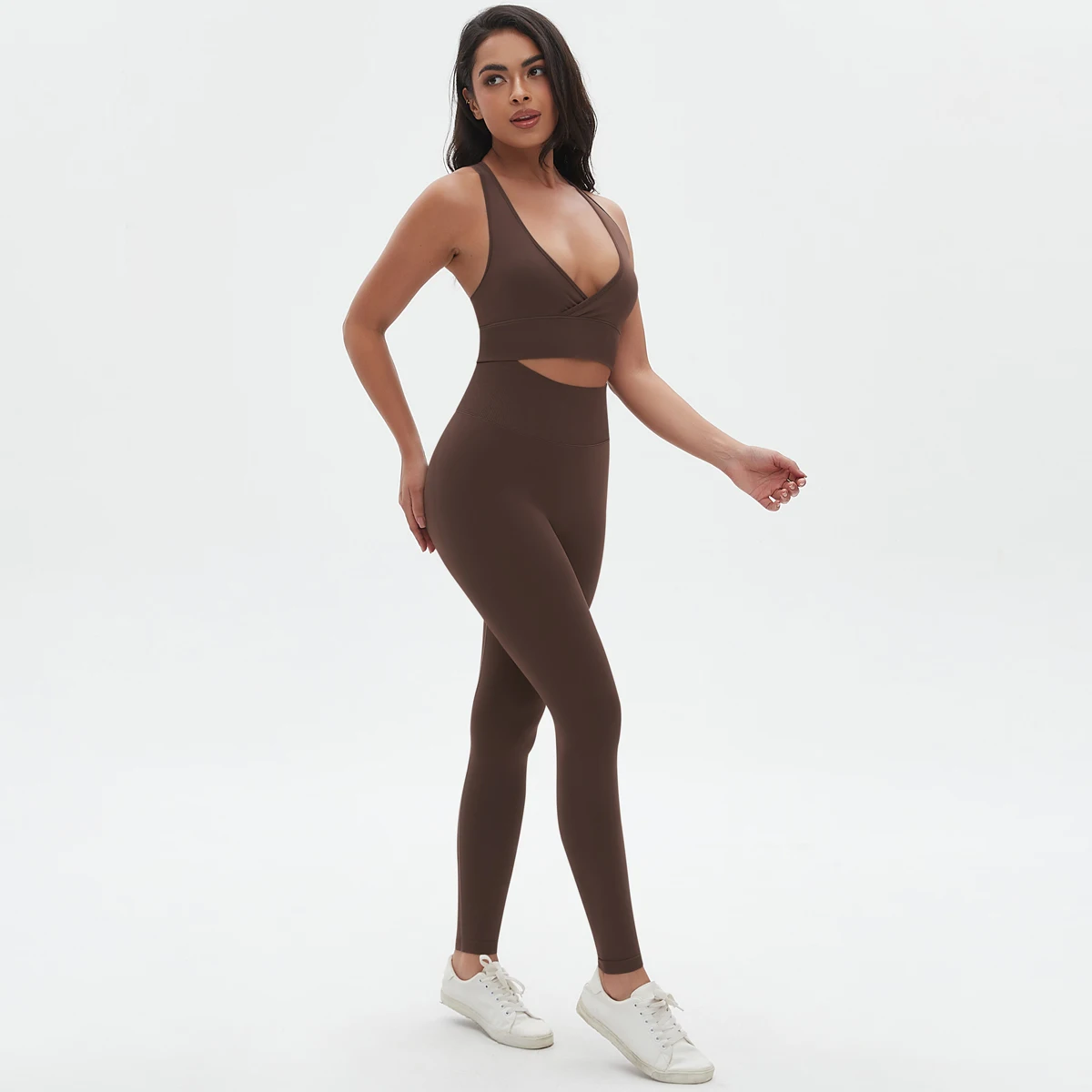 2Pieces Running Workout Yoga Clothing Crossover Back Sports Underwear Women Corset Sports Bra Women's High Waist Yoga Pants Set