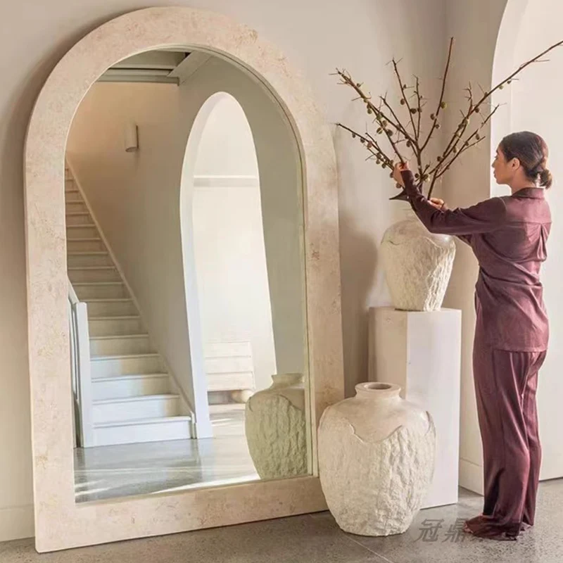 Art Nordic Mirror Living Room Big Girls Full Body Aesthetic Funky Wooden Garden Bedroom Korean Style Spiegels Home Decorations