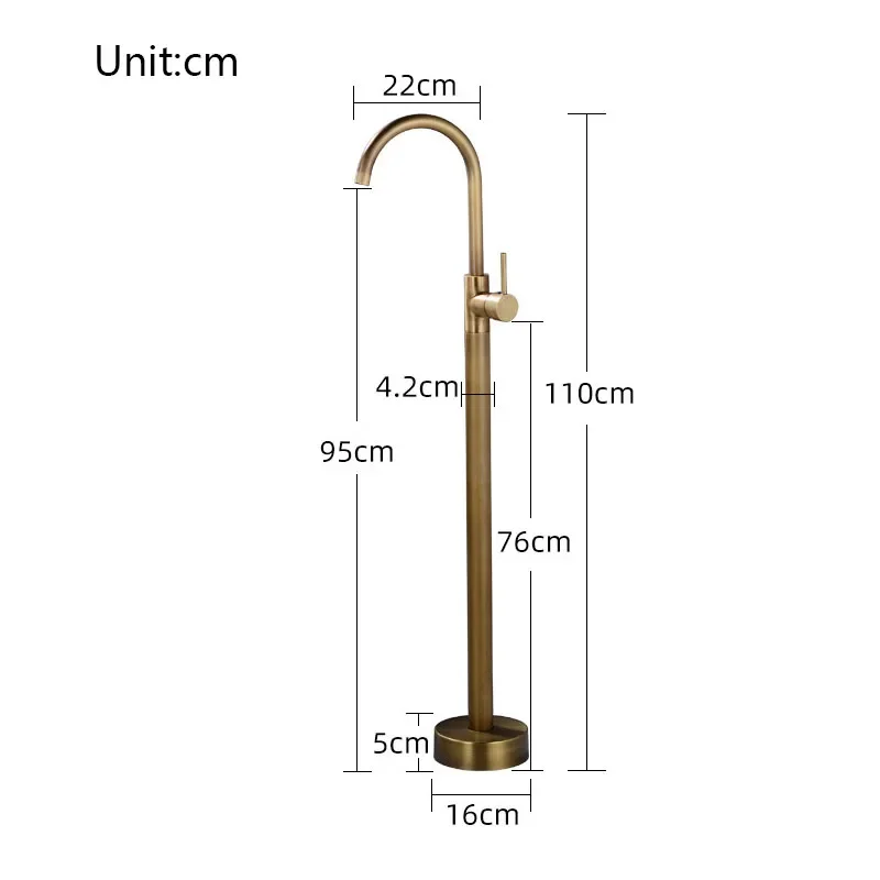 Antique Floor Stand Bath Faucets Bathtub Hot Cold Water Mixer Wall Mount Faucet Tap Black / Chrome/Gold Finished