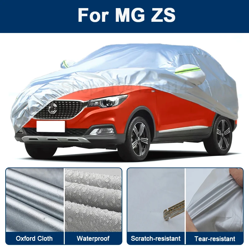 

Outdoor Full Car Cover For MG ZS with Reflective Strips Waterproof Snowproof Dustproof UV Protection Auto Accessories
