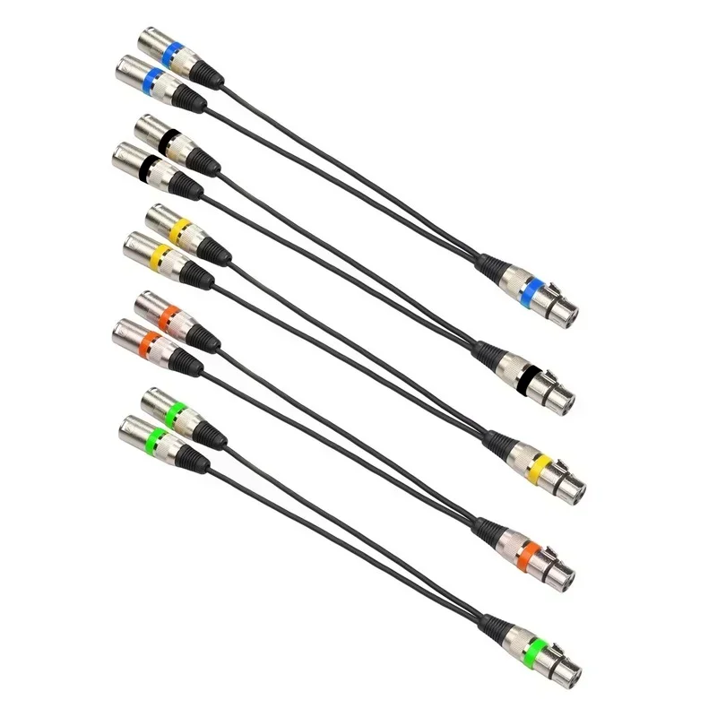 3Pin XLR Female Jack To Dual 2 Male Plug Y Splitter 30cm Adapter Cable Wire for Amplifier Speaker Headphone Mixer Cables