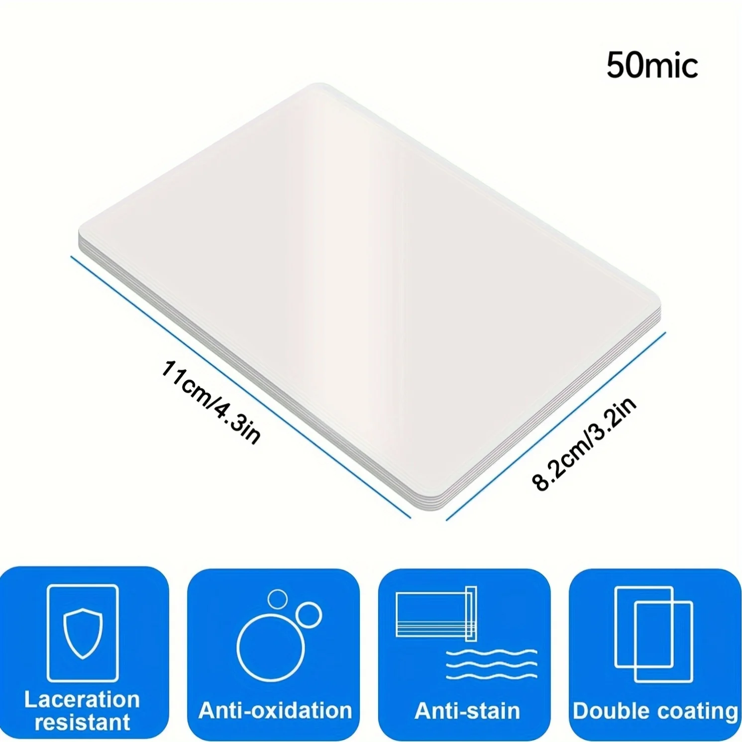 100 Pack Laminating Sheets 3.2x4.3 Inches Thermal Laminating Pouches 50mic Thickness Laminating Film