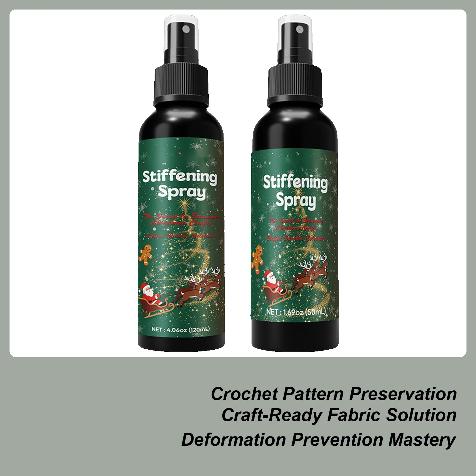 120ml/50ml Stiffen Quick Fabric Spray Christmas Stiffening Fabric Spray Quick Drying For Clothes Felt Fray Crochet Dyeing