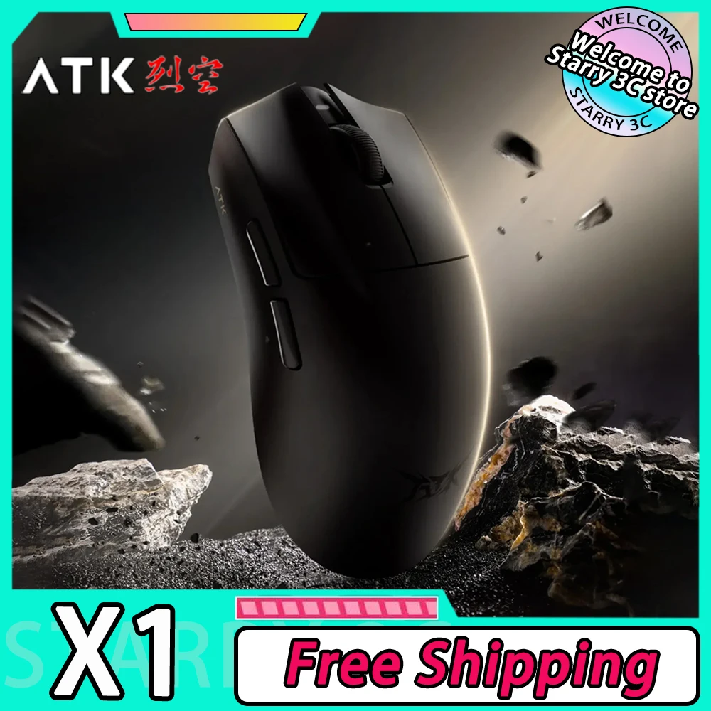 

ATK Blazing Sky X1 Mouse Three Modes Wireless 8K Low Latency Lightweight FPS Liekong E-sports Gaming Mouse Pc Gamer Accessories