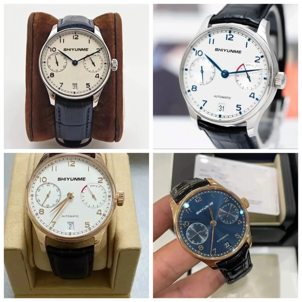 

A186 Store Automatic Mechanical Unisex Watches Stainless Steel Strap Full Function World Time Double Eye Series