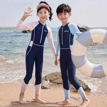 Full Body Boys Rash Guard Swimsuit 4 Full Body Boys Swimwear Sun Protection Kids Swimsuit One Piece Children Long Sleeve Bathing Suit Summer Swimming Pool Clothes 4