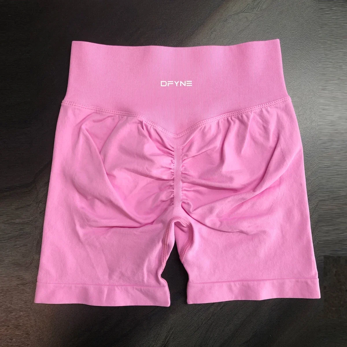 Dfyne-pantalones cortos dinámicos de 4,5 pulgadas, Shorts de Yoga sin costuras, banda acanalada de cintura alta, elásticos, para gimnasio,