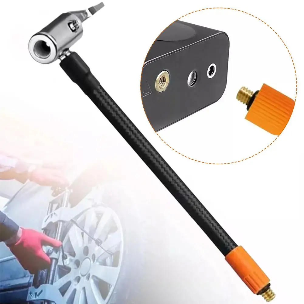 40cm M6 Locking Air Chuck With Air Hose, Standard Tire Valve Adapter Inflation Hose Thread, Auto Tools Fine R0E6