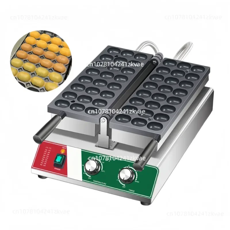 Commercial Waffle Maker, Electric 24-hole Egg Waffle Maker with Timing Control, Dynamic Control Function