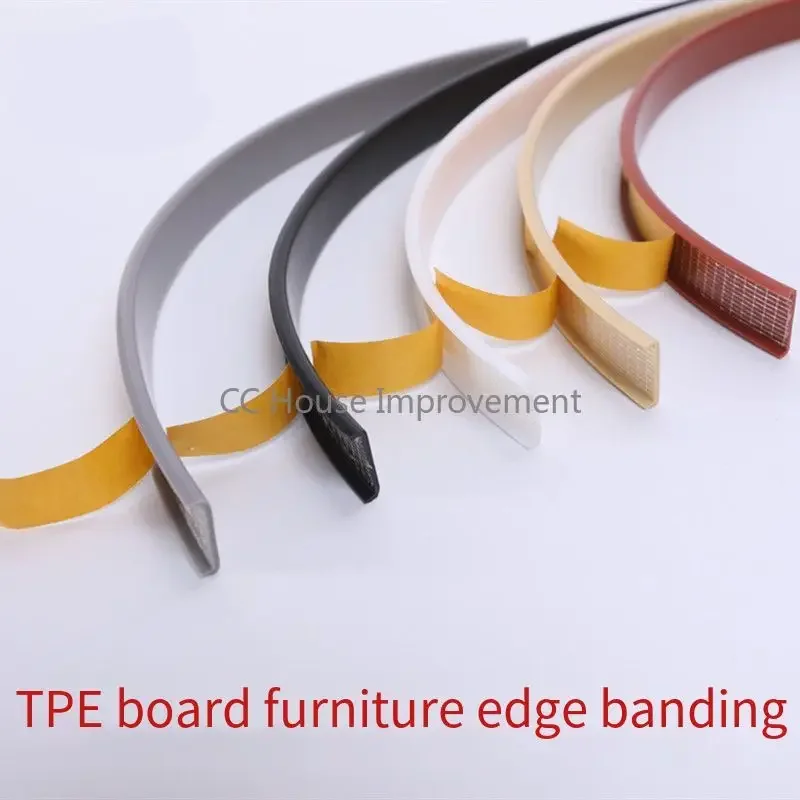 1 Meter  U Edge Banding Veneer Edging Furniture Soft TPE Edgeband   White Beige Gray Black brown