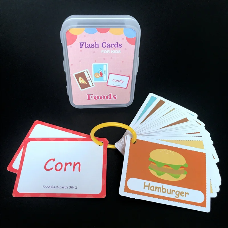 Kid Flash Cards Learning Double Sides With Pictures Alphabets Numbers Colors Early Educational Toys Game Preschool Kindergarten