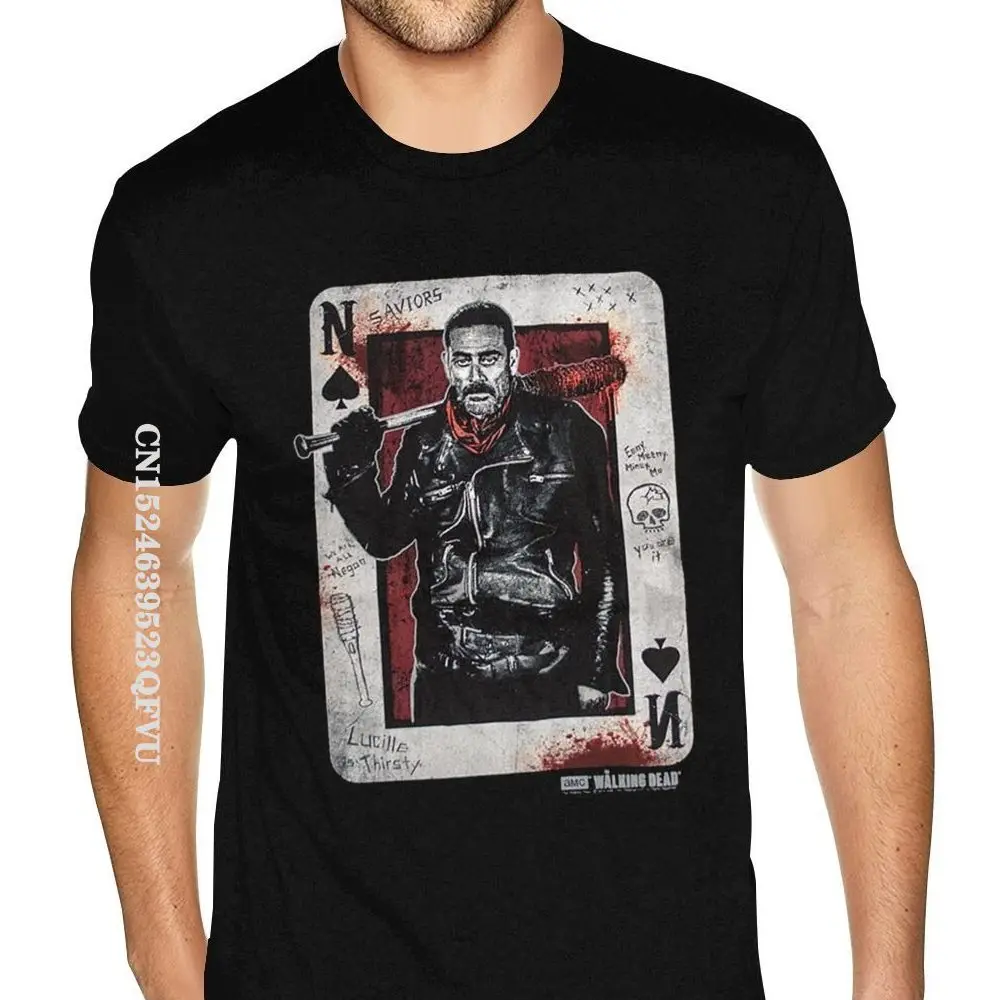 The Walking Dead Lucille Tees Shirt Men Unique Oversized Anime Tshirt Men Summer T-Shirt Men Retro Clothing