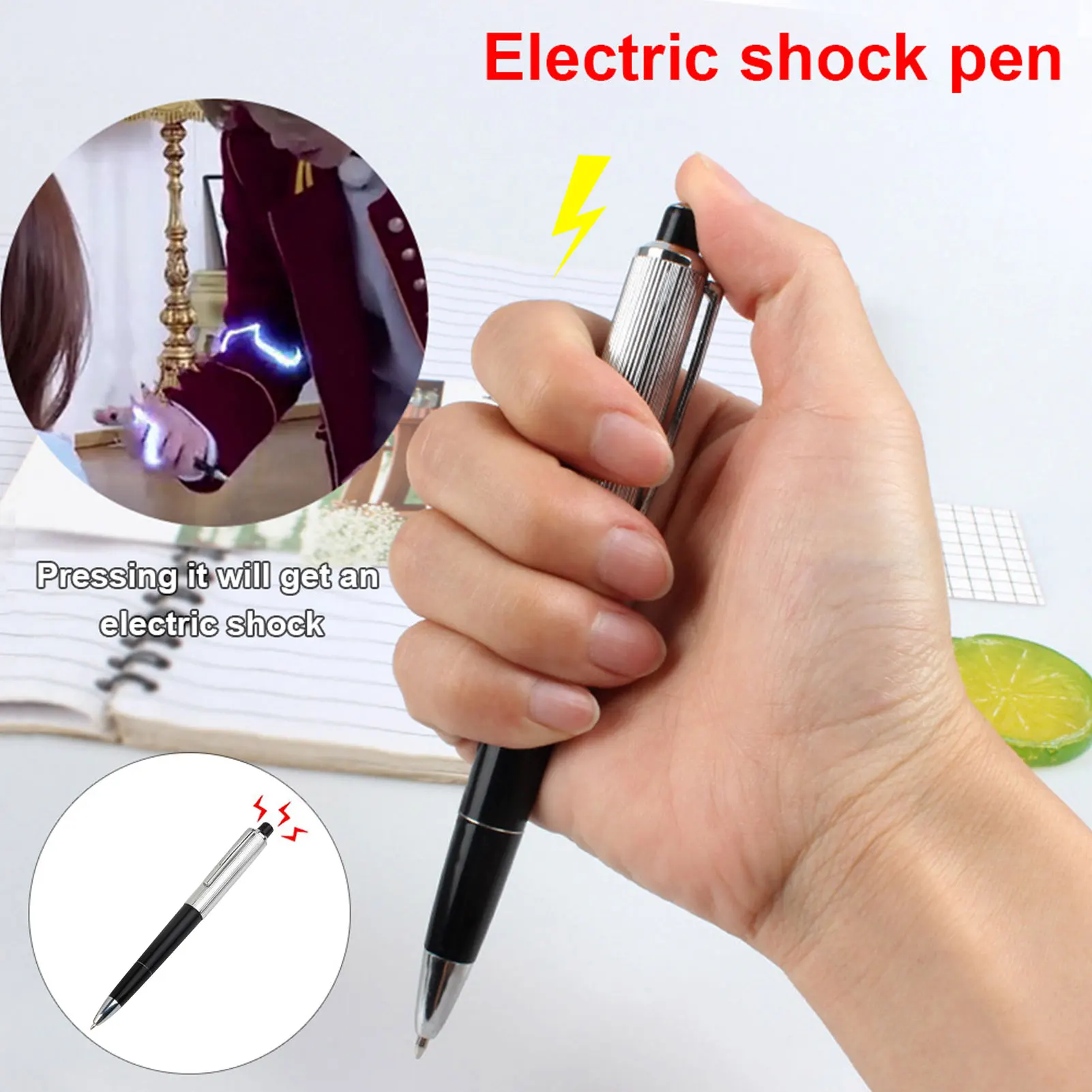 Creative Electric Shock Pen Toy Utility Gadget Gag Joke Funny Prank Trick Novelty Friend's Best Classic Gift