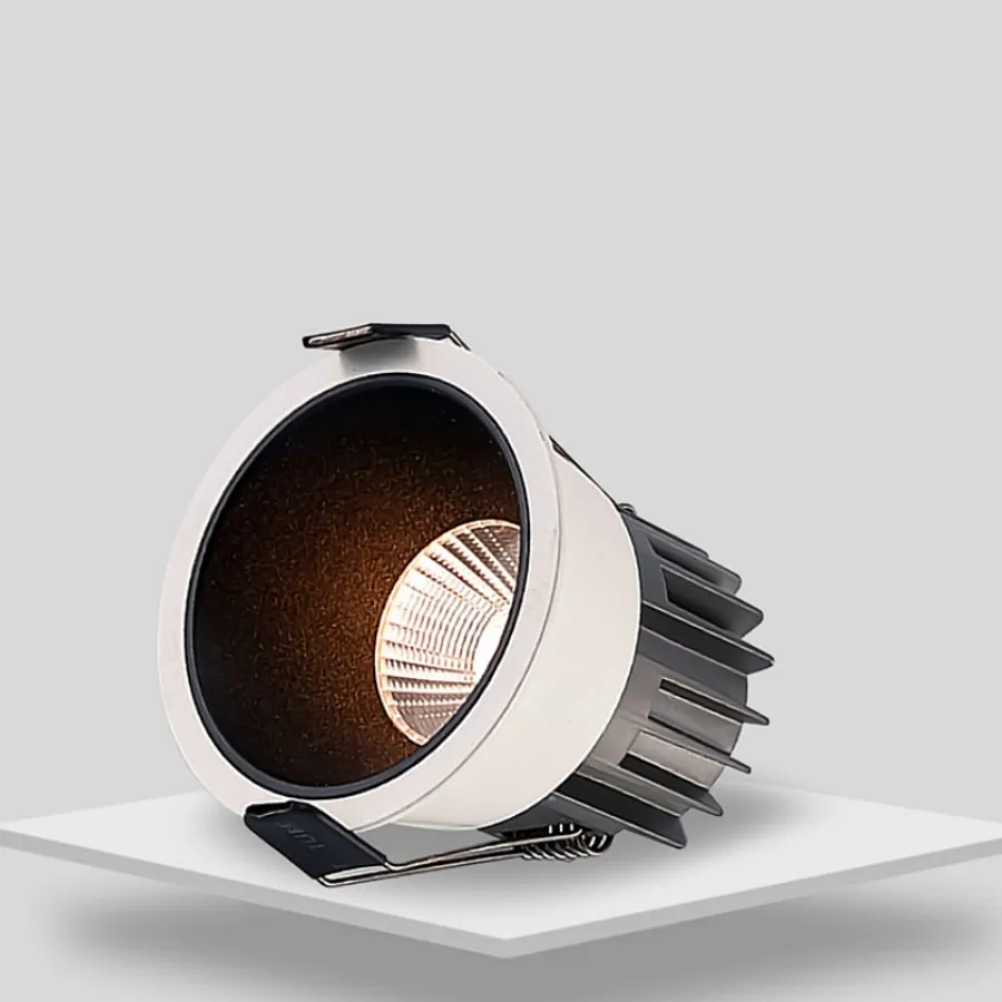 Ściemniany Led typu Downlight wbudowana lampa sufitowa reflektor aluminiowy Led oświetlenie COB 5W 7W 9 w12w16w18w20w AC110V 220V dom biurowy