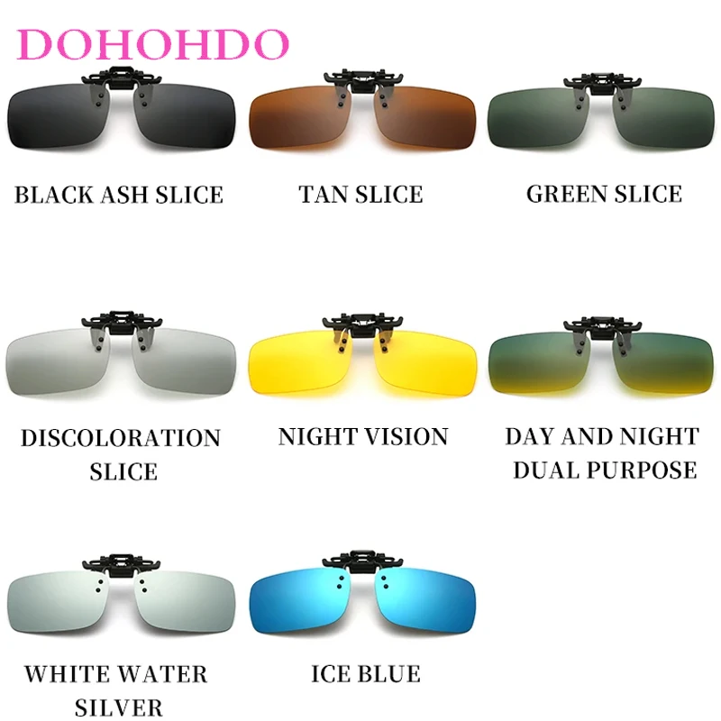 Brand Designer Anti-Glare Night Vision Clip-On Sunglasses Women Polarized Photochromic Lenses Eyewear Men Driving Goggles UV400
