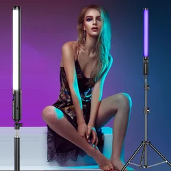 RGB Light Wand Stick With Tripod Stand Lamp Party Colorful LED Fill Light Handheld Flash Speedlight Photography Lighting Video