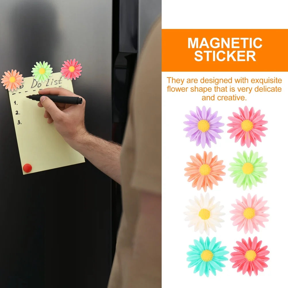 

12Pcs Magnetic Stickers Fridge Magnets Flower Decorations for Kitchen Office Memo Boards Refrigerator Magnets Fridge Magnet