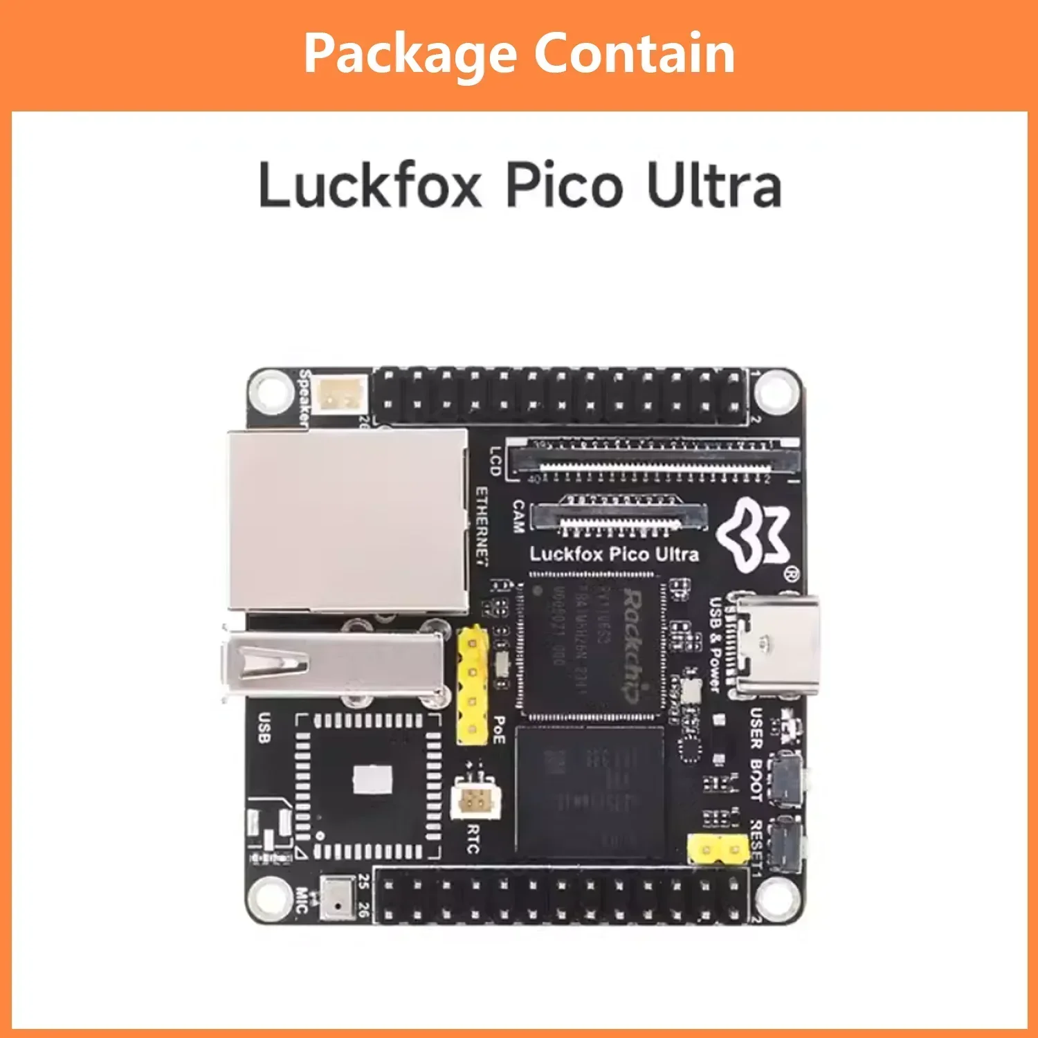 Luckfox Pico Ultra RV1106 RISC-V Linux Board Integrated ARM Cortex-A7/RISC-V MCU/NPU/ISP Processors With 8GB EMMC