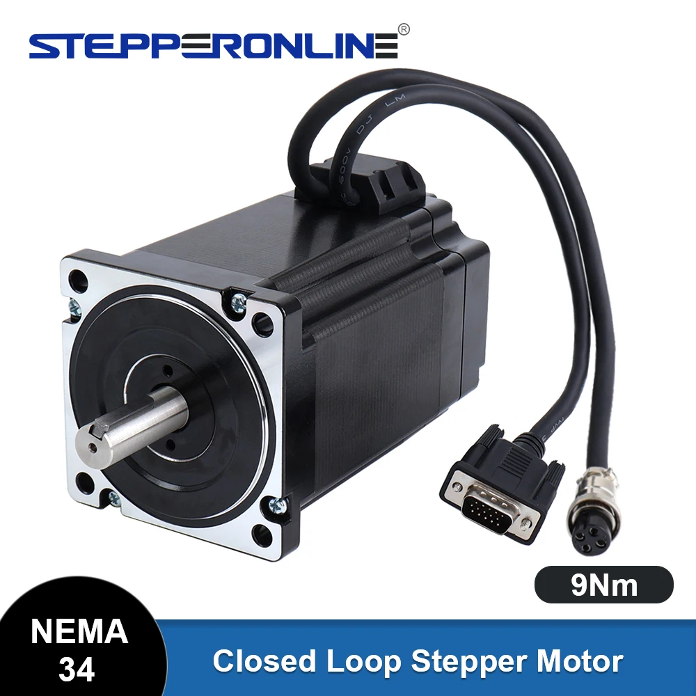 STEPPERONLINE Nema 34 Closed Loop Stepper Motor 9Nm with Encoder Nema34 Hybrid Servo Stepping Motor CNC