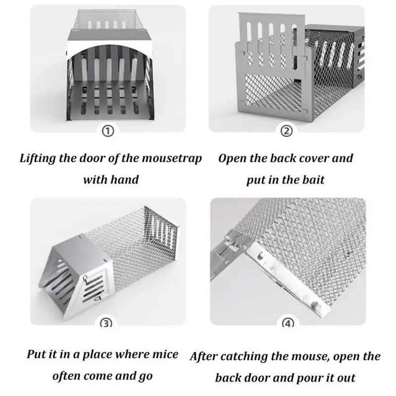 Continuous Cycle Mouse Trap Rat Catching Cage Mice Killer Automatic Indoor Outdoor Mouse Catching Tool