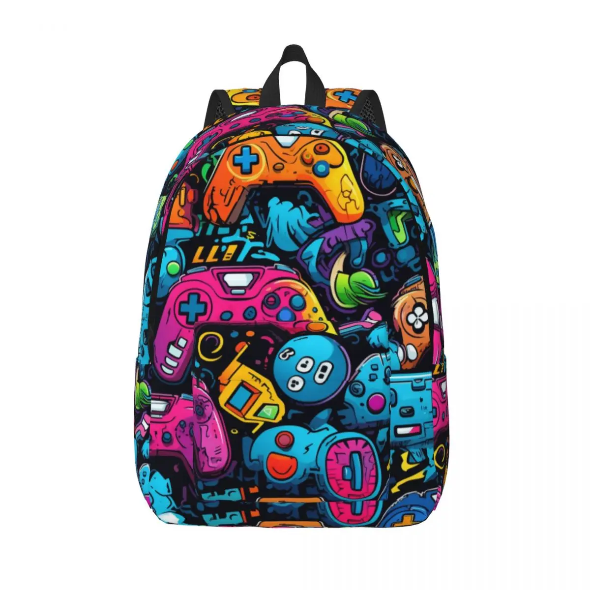

Пользовательский контроллер видеоигр, дорожный холщовый рюкзак, школьный рюкзак для ноутбука, ностальгический винтажный игровой рюкзак для студентов, рюкзак, сумки