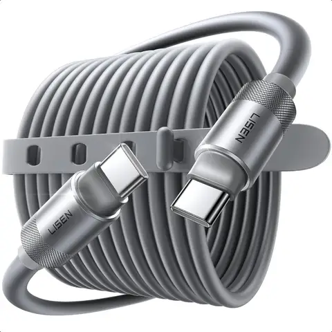 USB C Cable 10FT by 100W Soft Silicone USB C to USB C Fast Charging Cable Long USBC to USBC for iPhone 16 Pro Max Charger Cord