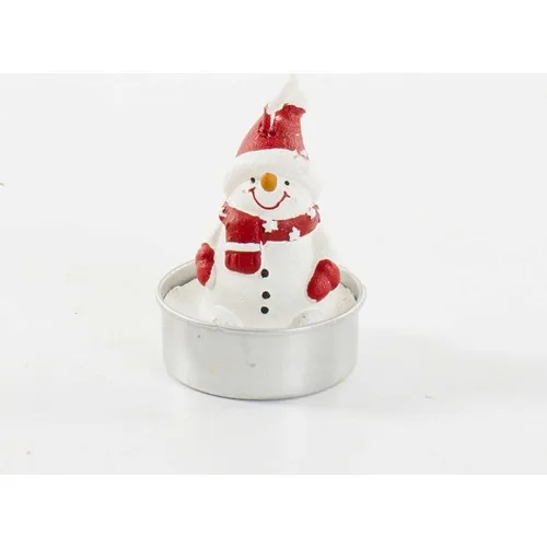 Euro Flora Tealight Candle Snowman 6'lı Package 4x5,5 cm