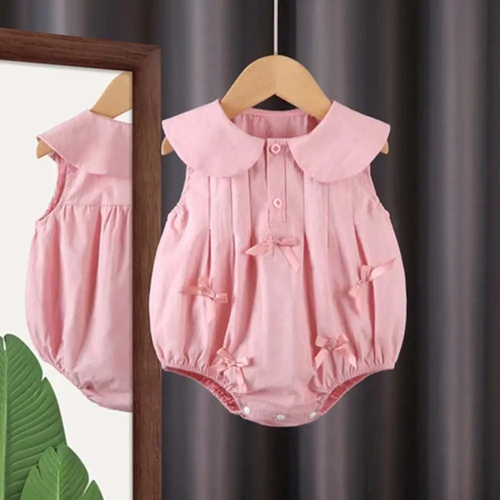 

Soft Shorts Climb Bow Baby Romper Casual Outfit Infant Romper Bow Baby Jumpsuit Cotton One-piece Bow Baby Bodysuit Newborn Baby