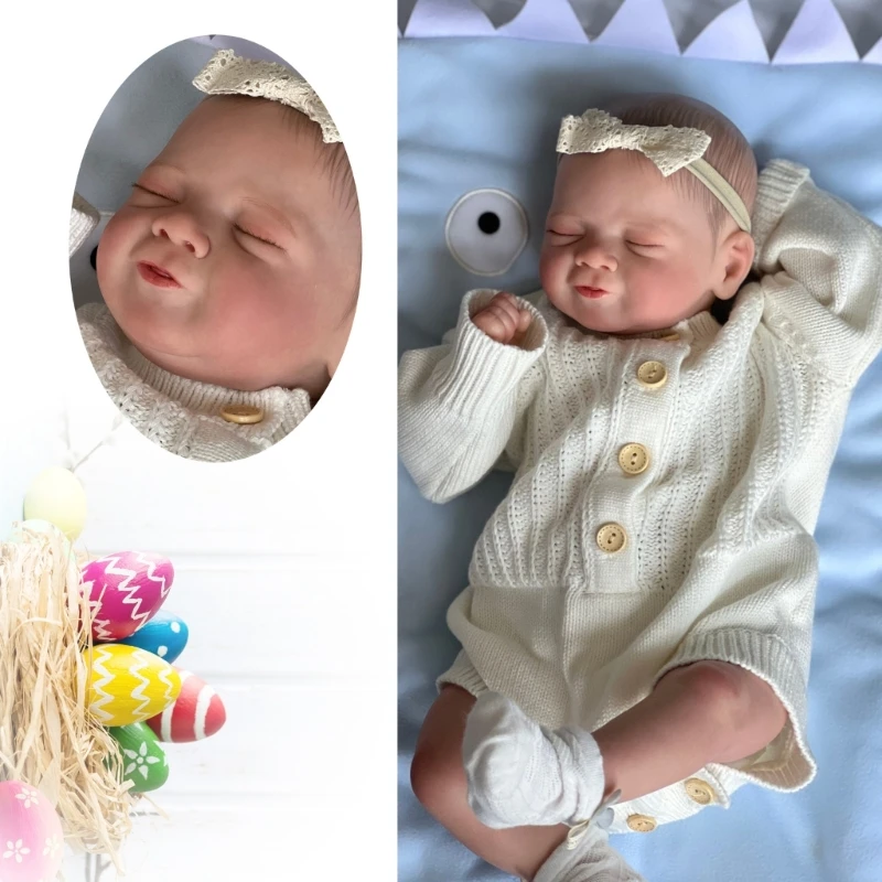 Reborns Baby 18Inch Newborn Sleeping  Look Real with Accessory Birthday Gift