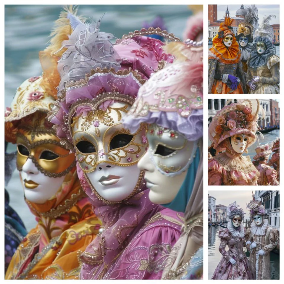 คริสตัลตกแต่งบ้านโมเสคหน้าปลอมสำหรับผู้หญิงคอลเลกชั่นภาพวาดติดเพชร2024หน้ากากทรงสี่เหลี่ยม/ทรงกลมงานปักครอสติชปักลาย