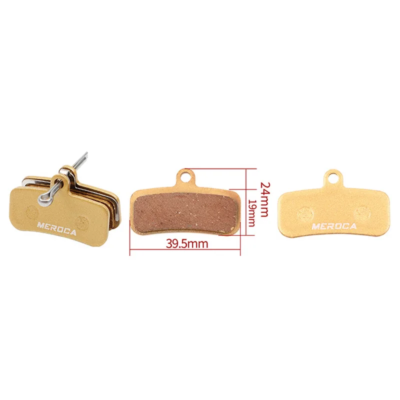 MEROCA 4 Piston Mtb Bike Hydraulic Brake Pads For Saint M810 M820 Zeem640 Cycling Bicycle Parts Copper-based Metal Brake Pads