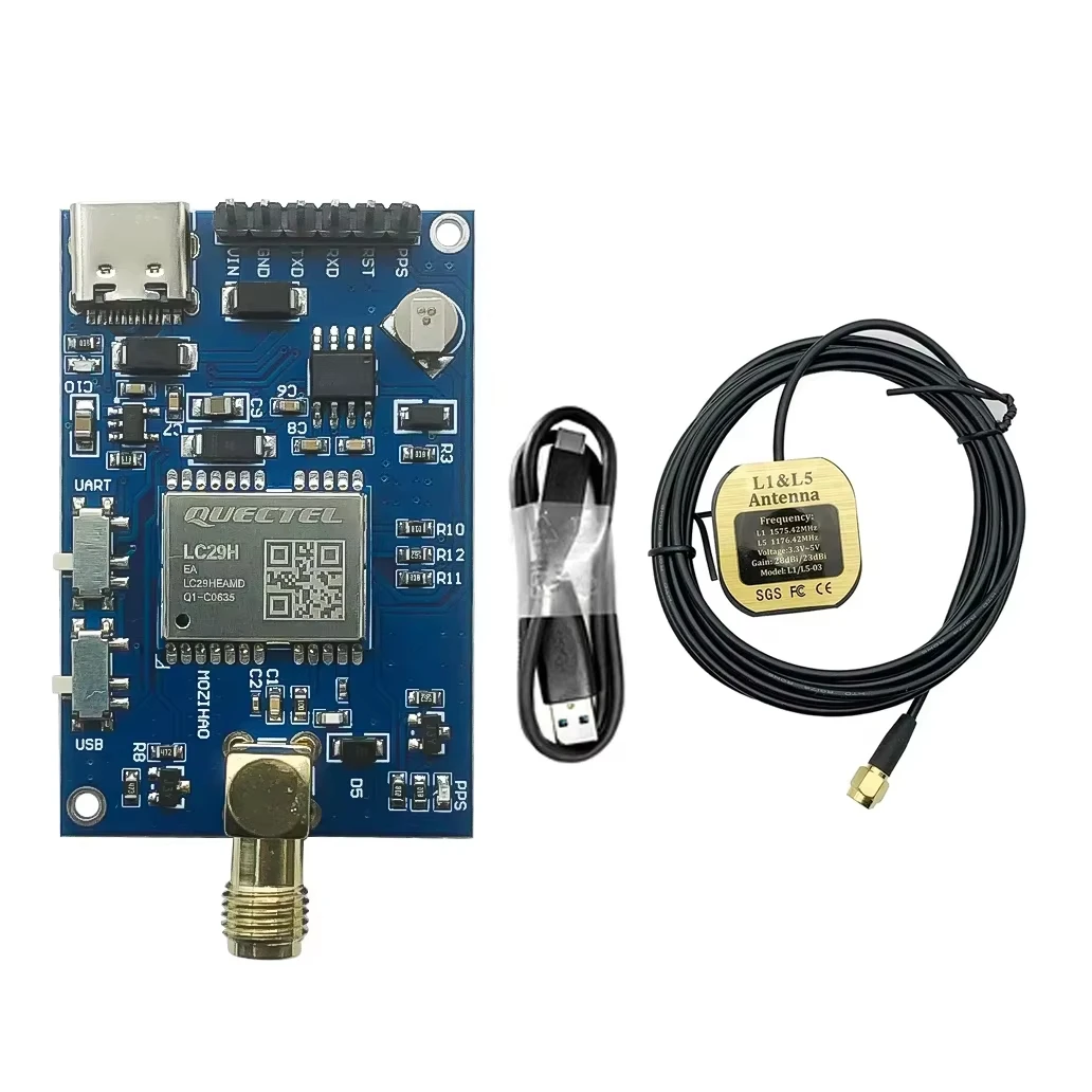 

Quectel LC29HEA Высокоточный сантиметровый модуль уровня RTK Выход 10 Гц Двухчастотная двойная антенна GNSS GPS BDS Мобильная станция