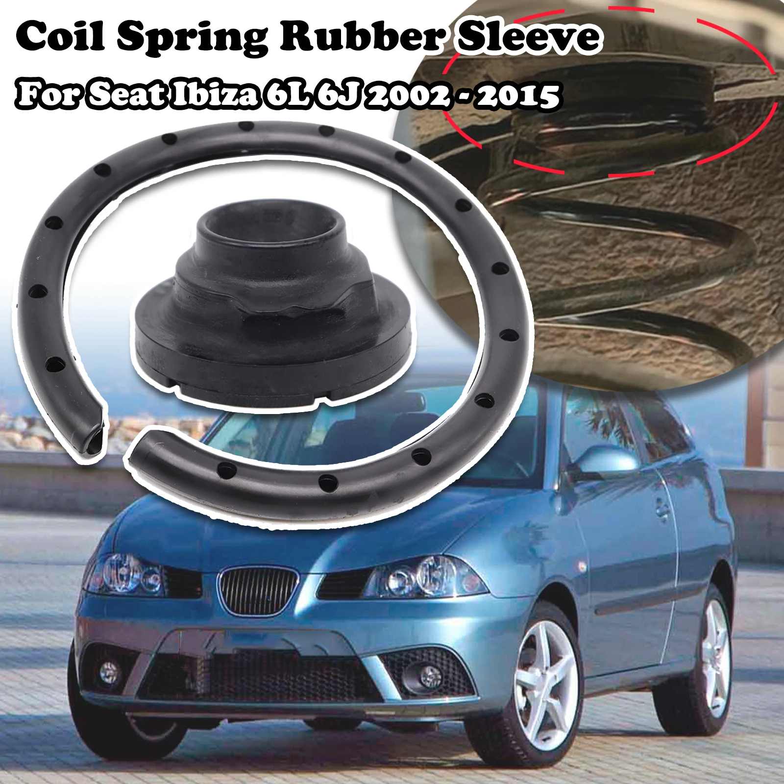 Rear Axle Coil Spring Isolator Mount Plate Shock Absorber Sleeve Top strut mount buffer1J0512149B For Seat Ibiza 6L 6J 2002-2015