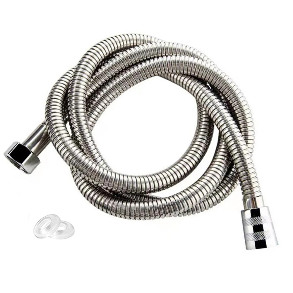 

1.5m Stainless Steel Shower Hose Sprinkler Inlet Pipe Brass Insert Leak Proof Chrome Finish Designed To Resist High Pressure