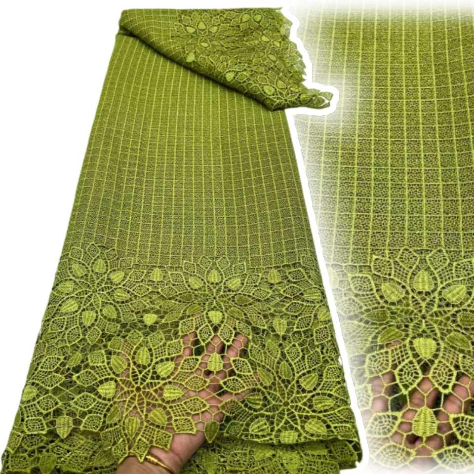 

Pink Embroidered African Kente Lace Fabric 2026 High-Quality Nigerian Water-Soluble Lace Fabric Ideal for Party Gown Sewing 2168