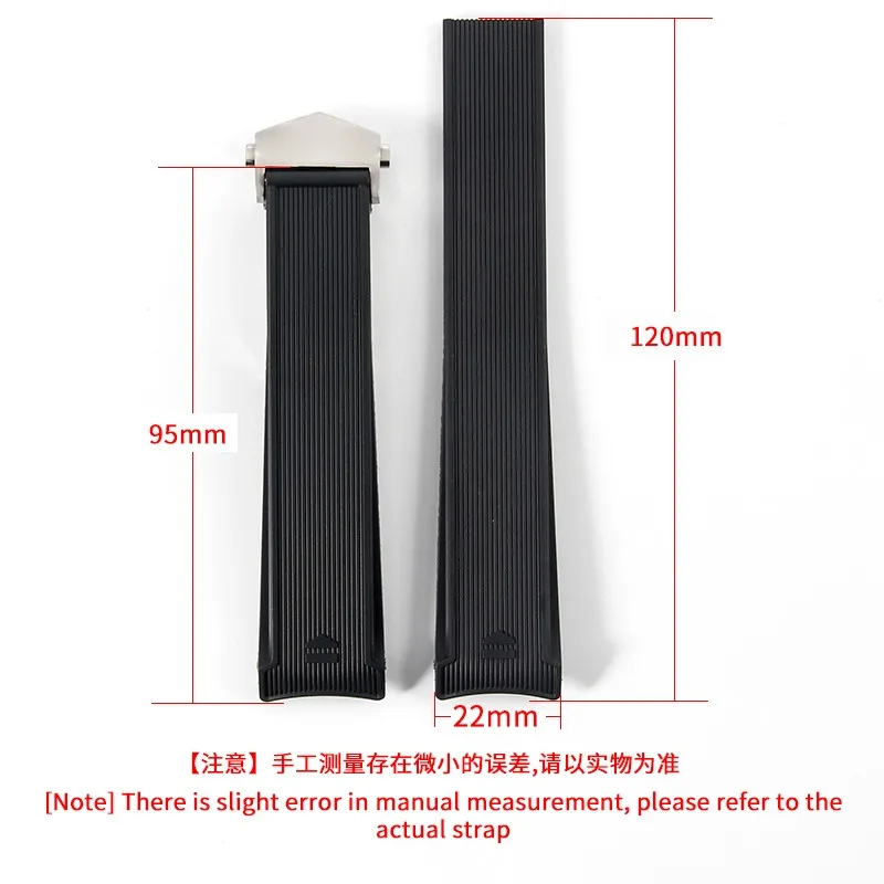 For Tag Heuer Concept F1 22mm Arc Silicone Competitive Diving 300 Tiger Calila Soft Black Comfortable Rubber Watch Strap