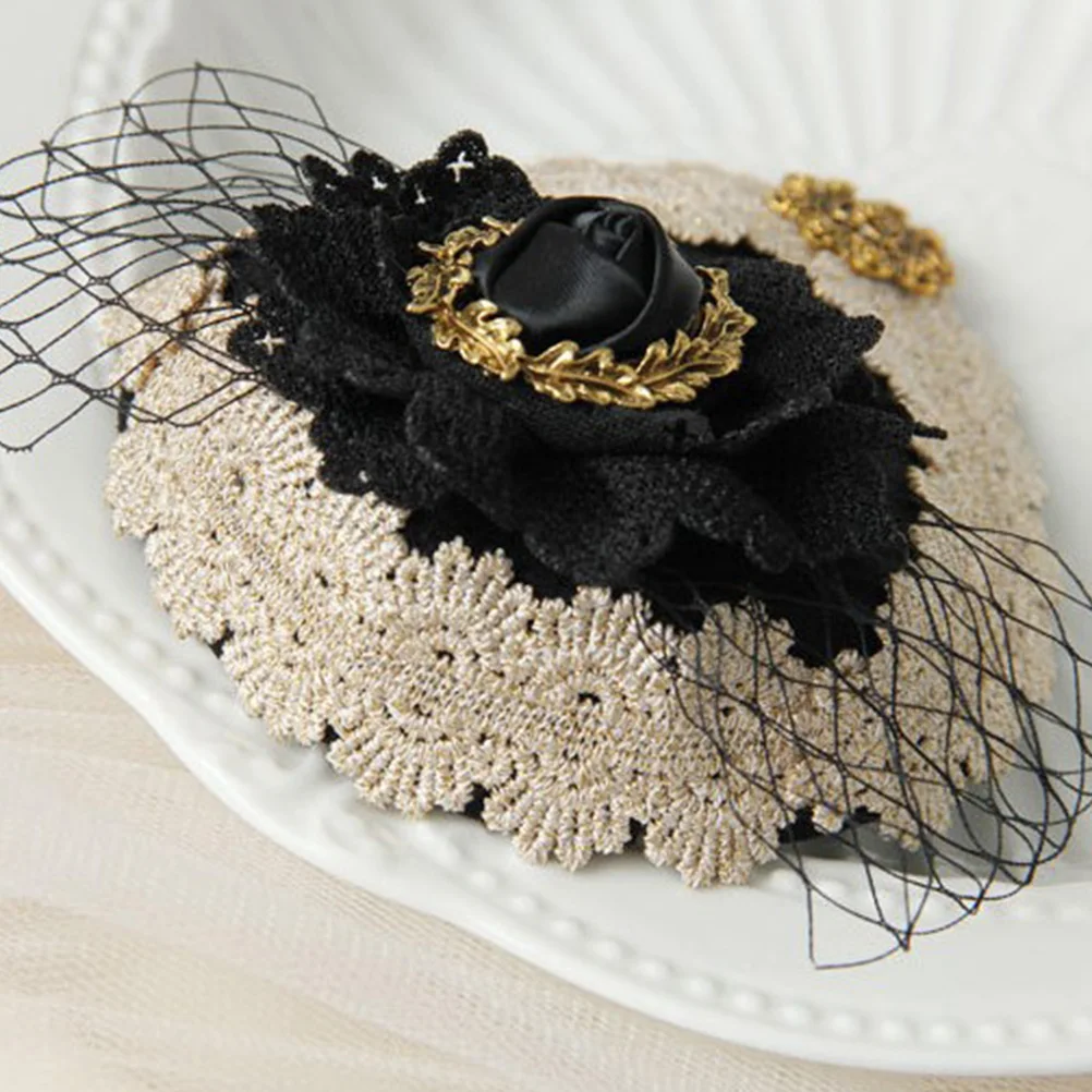 

Water Drop Hair Clip Festival Accessories Flower Hairpins Vintage Shape Girl Gauze Haipin Skull