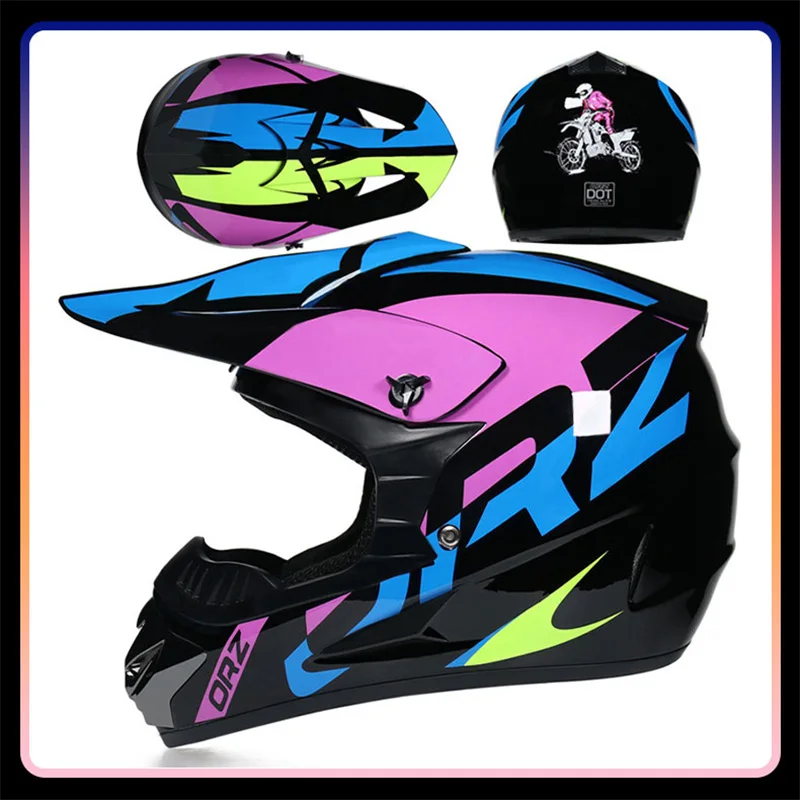 

DOT Off Road Motorcycle Helmets Capacete Full Face Helmet Motocross ATV Dirt Bike BMX Bicycle Downhill Mountain Bike Cross Casco