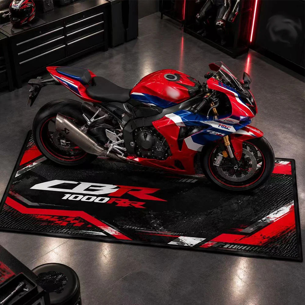 FOR HONDA CBR1000RR Motorcycle Parking Mat Racing Style Garage Floor Carpet Motorbike Display Pad Waterproof Anti Slip