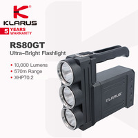 Klarus RS80GT Ultra-Bright Flashlight/Spotlight/Searching Light, 10,000 Lumens 570m Beam Distance, for Camping, Exploration