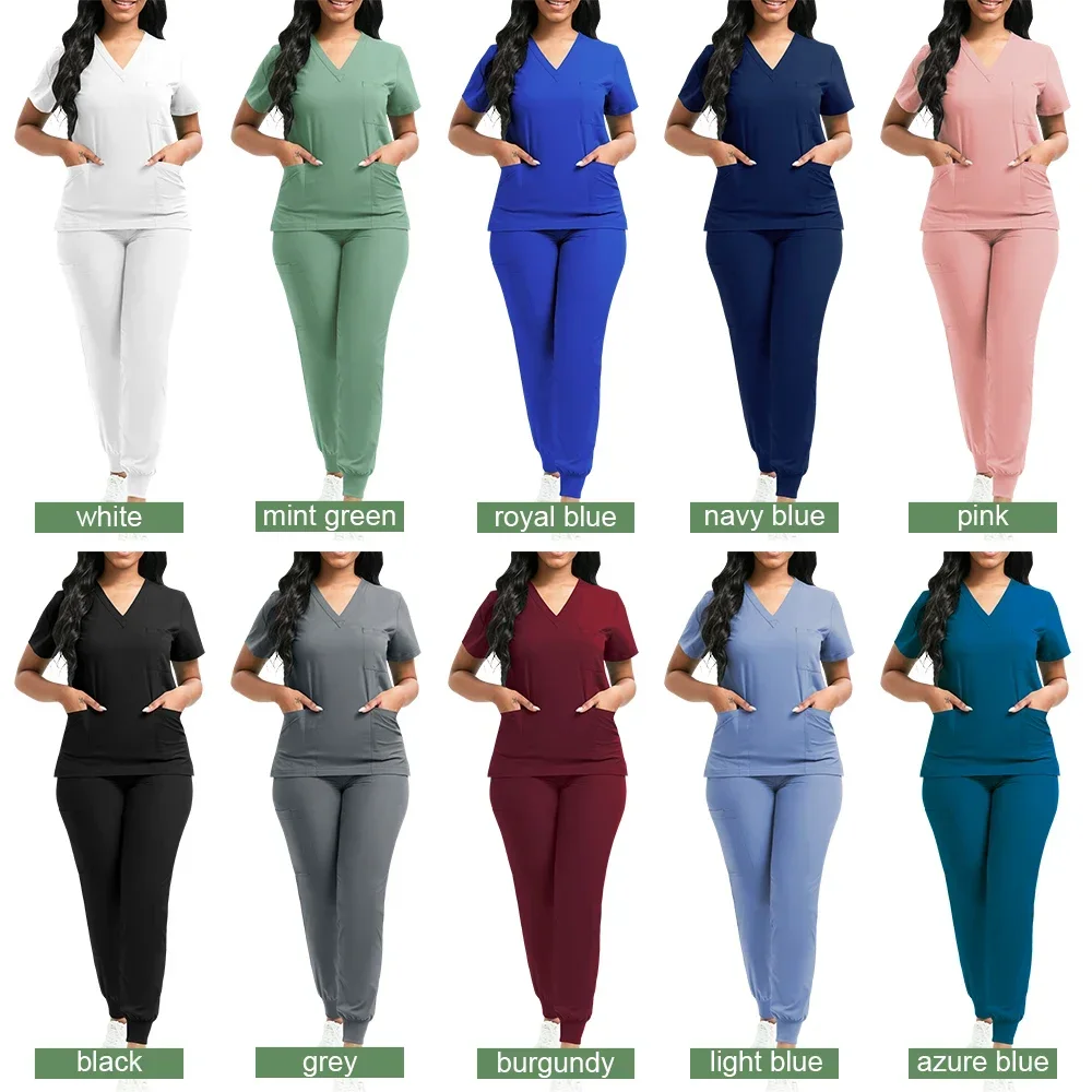 

Scrubs Women Beauty SPA Uniform Pet Clinic Store Veterinary Dentistry Work Clothes Set Medical Nurse Uniform Unisex High-quality