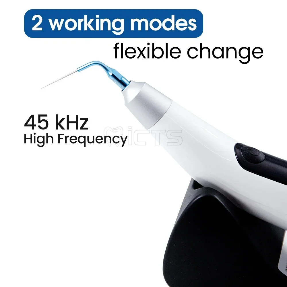 Dental Ergonomic Ultra X 45 kHz Cordless Ultrasonic Activator, with 4.5 Hrs Battery, Dual Power LED Indicators Direct Plug Play