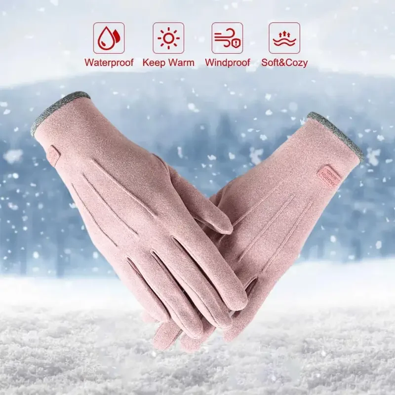 Winter  Motorcycle Riding Perfection: Polyester Gloves with Touchscreen Function for Offroad Women Motorcyclists Motobike Glove