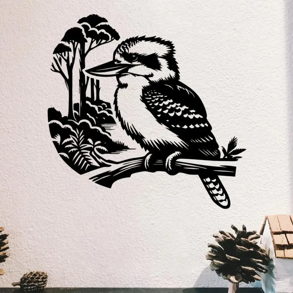 Kookaburra Metal Wall Art Vivid Bird Outdoor Garden Decor Weatherproof Nature Gift