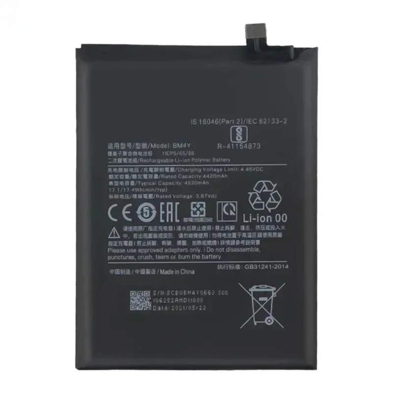 BM4Y 4520 mAh Ersatz-Handy-Akku für XIAOMI 11X Pro für RedMi K40 Pro 11i POCO F3 mit Werkzeugsätzen Hohe Qualität