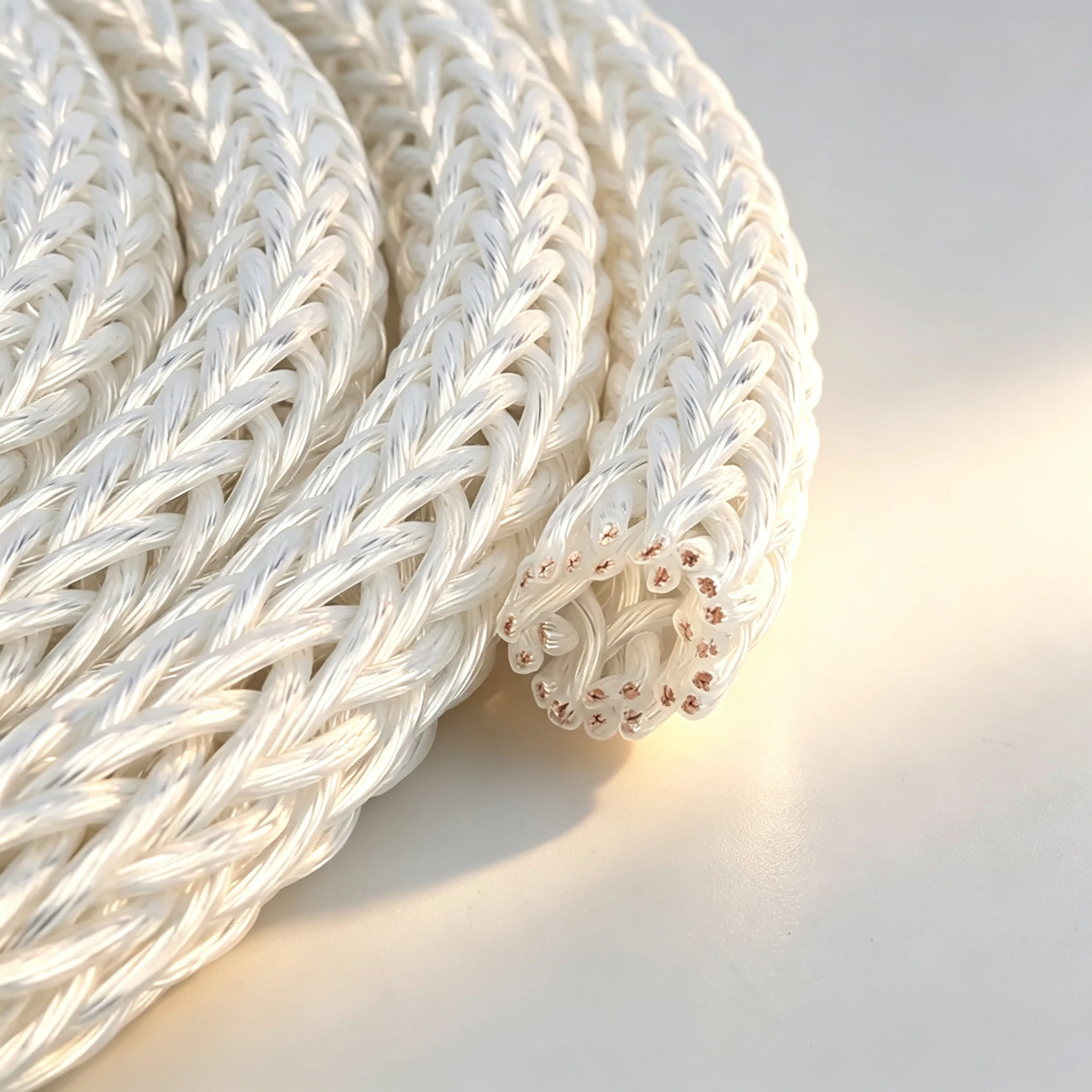 Audiocrast Braid 12/16/24 Core OCC Silver Plated High Purity Speaker Cable Bulk Wire for HIFI Loudspeaker Power Cord Turntable