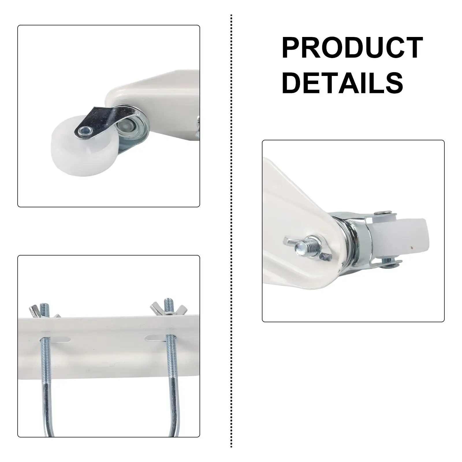 2pcs Casters Stand Black + White Oil Ting Hydroelectric Radiator Electric Heater Carbon Steel Special Mobile Pulley Bracket