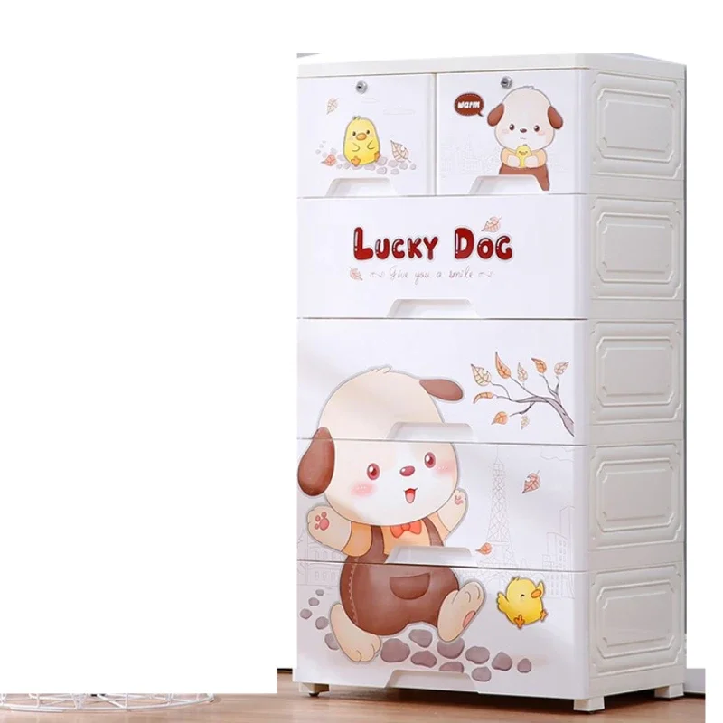 

Thickened Drawer Storage Cabinet - Plastic Wardrobe for Children, Multi-layer Toy Organizer, Baby Cabinet Organizer