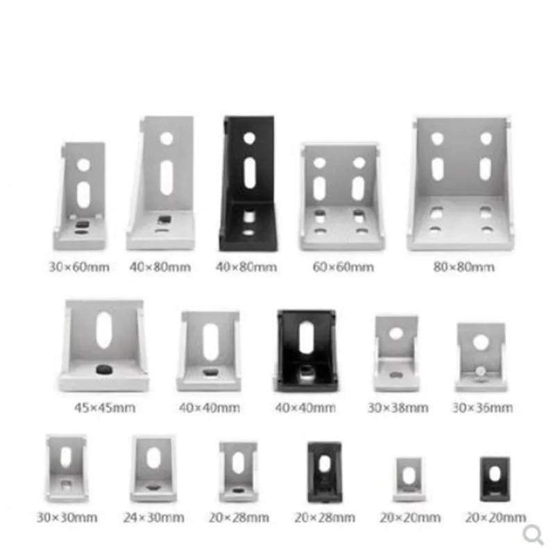 2020 2028 3030 3060 4040 4080  20/30/40/45/60 Aluminum Profile Connector CNC Router Aluminum Corner Bracket 2040 3060 6060